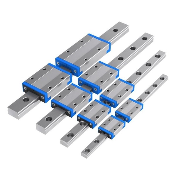 Miniature Profile Linear Rail, Size 15, 720mm Long, Standard Precision